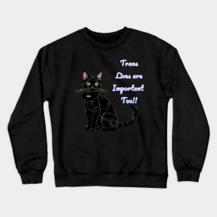 Batman says... Trans Lives Are Important Too! Crewneck Sweatshirt